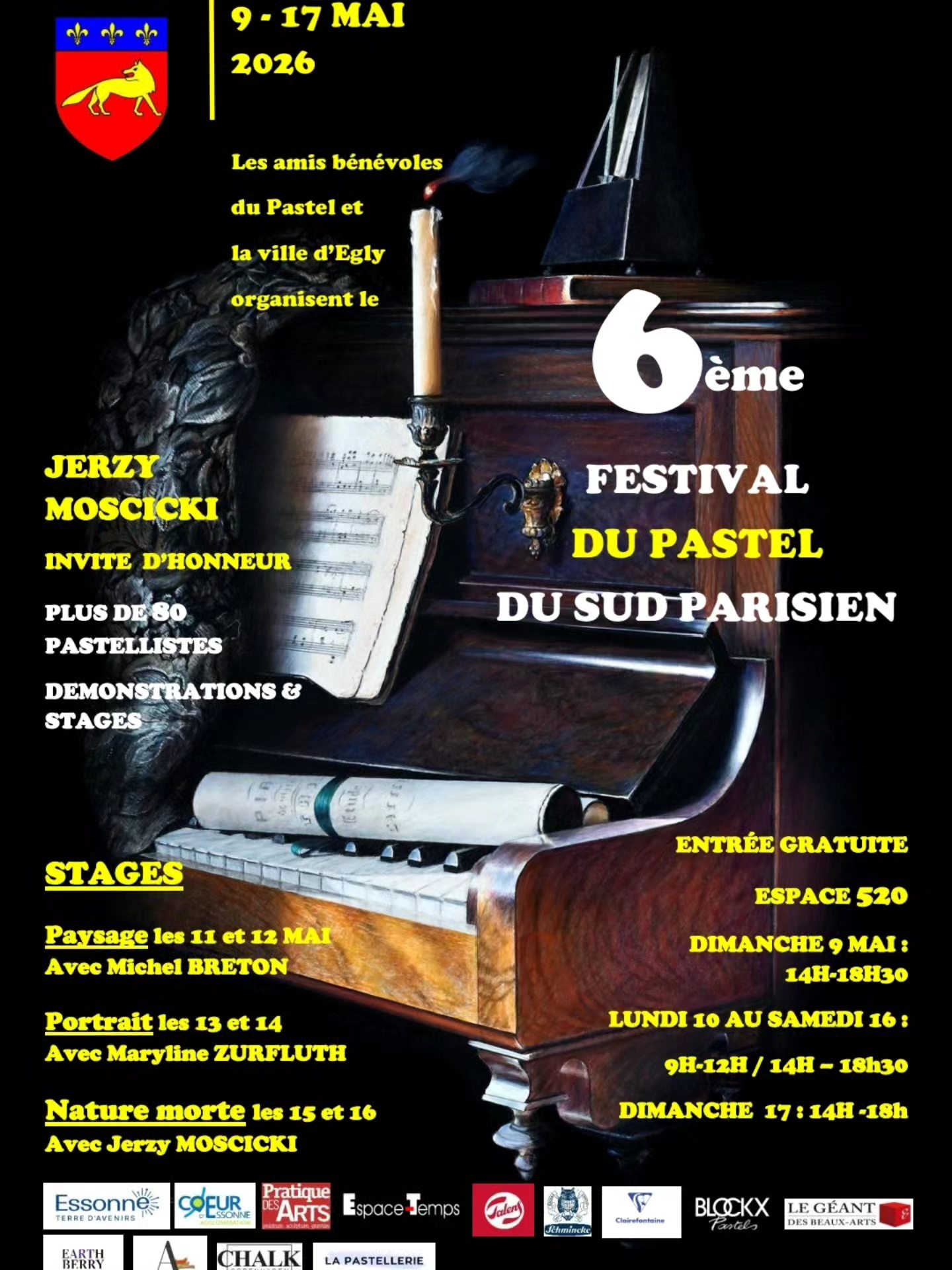 affiche salon du Pastel d'Egly